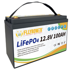 Акумулятор тяговий Fly Power LiFePO4 12в 100Аh. Портативна зарядна станція Power Bank 100000 mAh фото