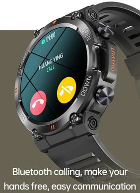 Тактичний смарт годинник K56 Pro Black. Дзвінки, повідомлення, фітнес трекер. Відеоогляд. фото