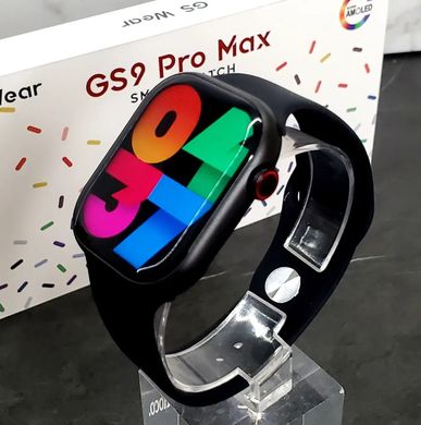 Смарт-годинник GS9 PRO MAX (series 9) AMOLED дисплей, ураїнська мова. Black. фото