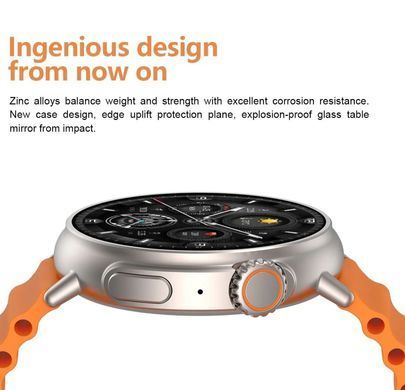 Круглий смарт-годинник Smart Watch GS Round Screen G9 Ultra Amoled Gold фото