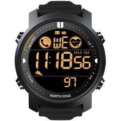 Чоловічий водостійкий тактичний годинник North Edge Laker Black 5BAR фото