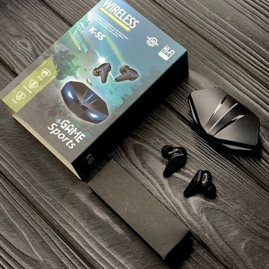 Бездротові геймерскі навушники AirPlus TWS K55. Вакуумні Bluetooth навушники затичкі. фото