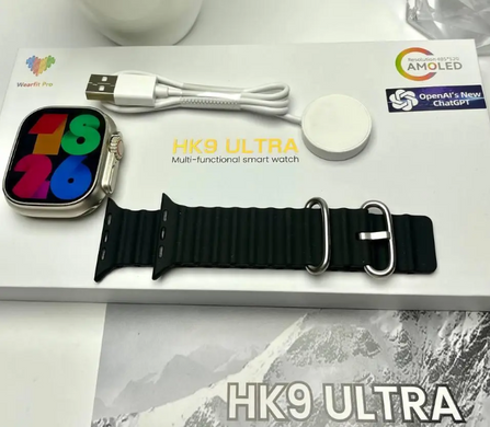 HK9 Ultra 49 mm Amoled Black Смарт годинник фото